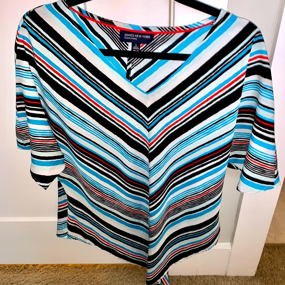 Striped Tie Blouse